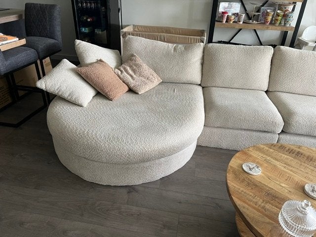 Te koop complete hoekbank met twee lounge delen, Ophalen, Gebruikt, Stof