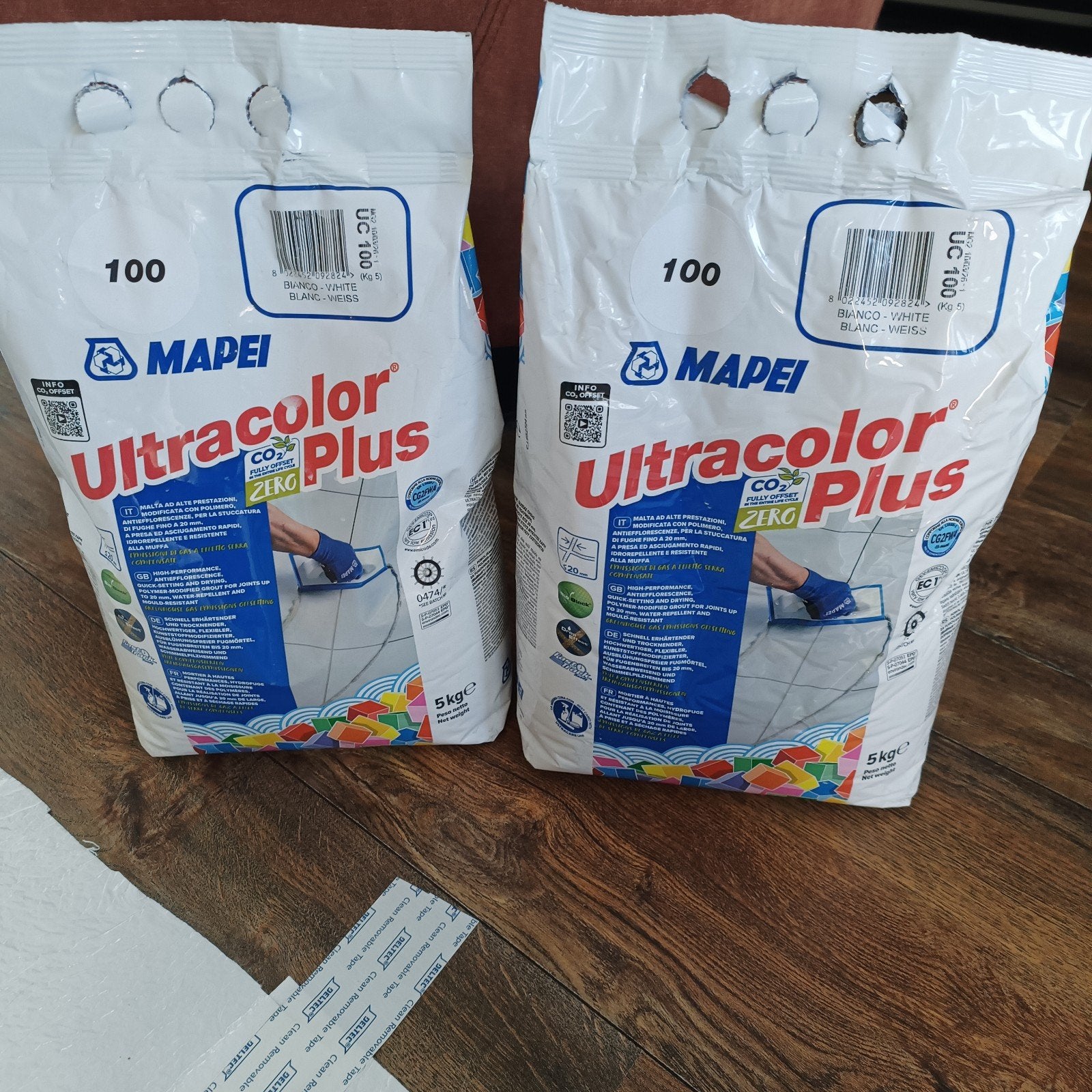 Mapei Ultracolor Plus 100 wit voegmiddel 2x5kg, Ophalen of Verzenden, Nieuw, Overige materialen, Overige typen