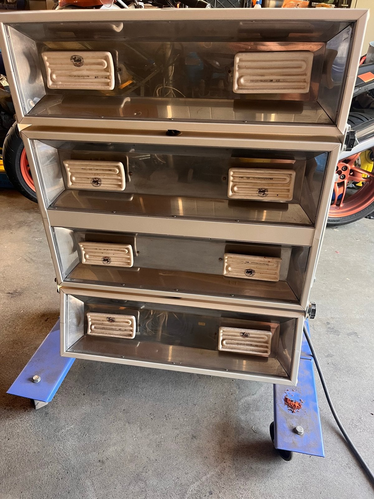 Hamach Droogmachine / lakdroger (Rowit Spuitmachines) PIR-8, Ophalen