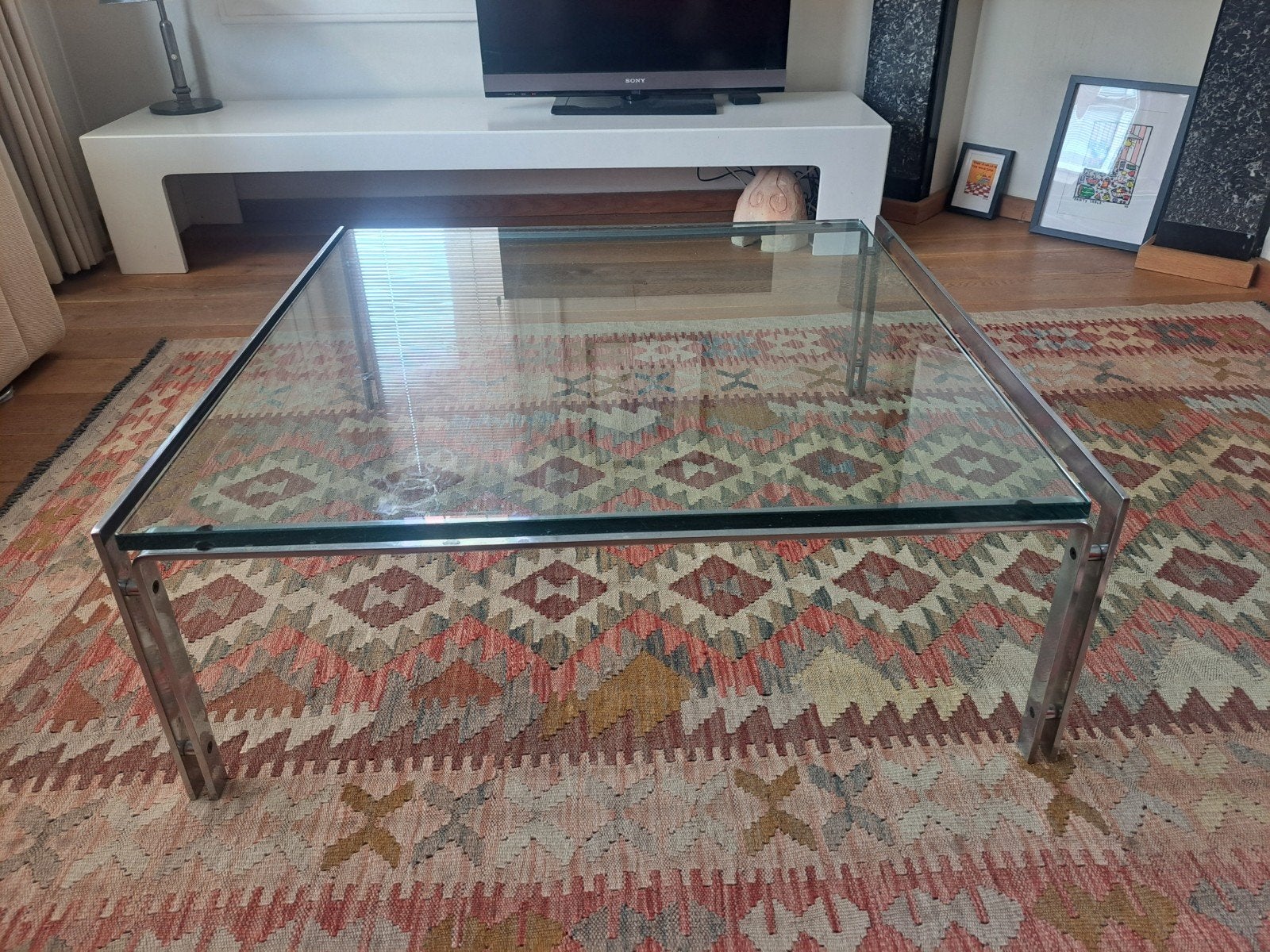 Jaren 70 design salontafel, 100 tot 150 cm, Zo goed als nieuw, Rechthoekig, 50 tot 100 cm