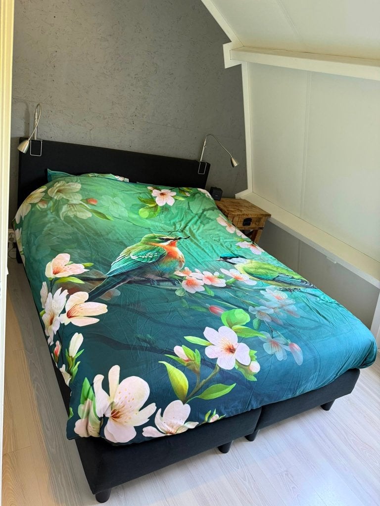 Heerlijke BOXSPRING & Topper 200x160 & Achterwand, Ophalen, Gebruikt, Zwart, Tweepersoons