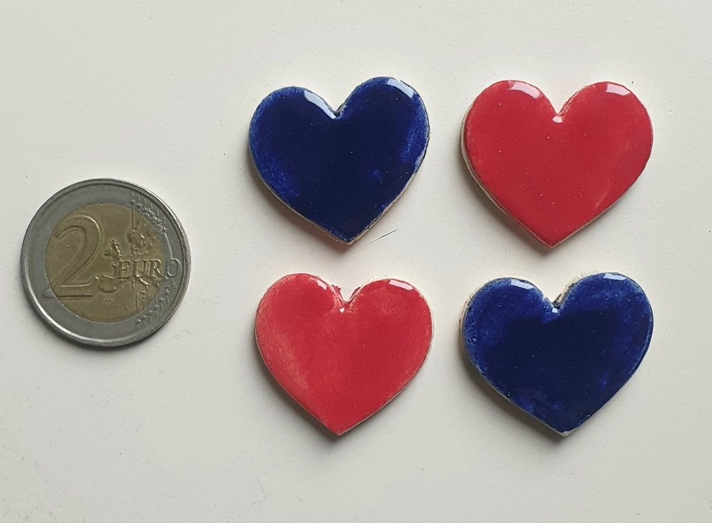 Mozaïek steentjes handgemaakte keramiek hartjes, B1J, Abstract, Verzenden, Handgemaakt, Nieuw