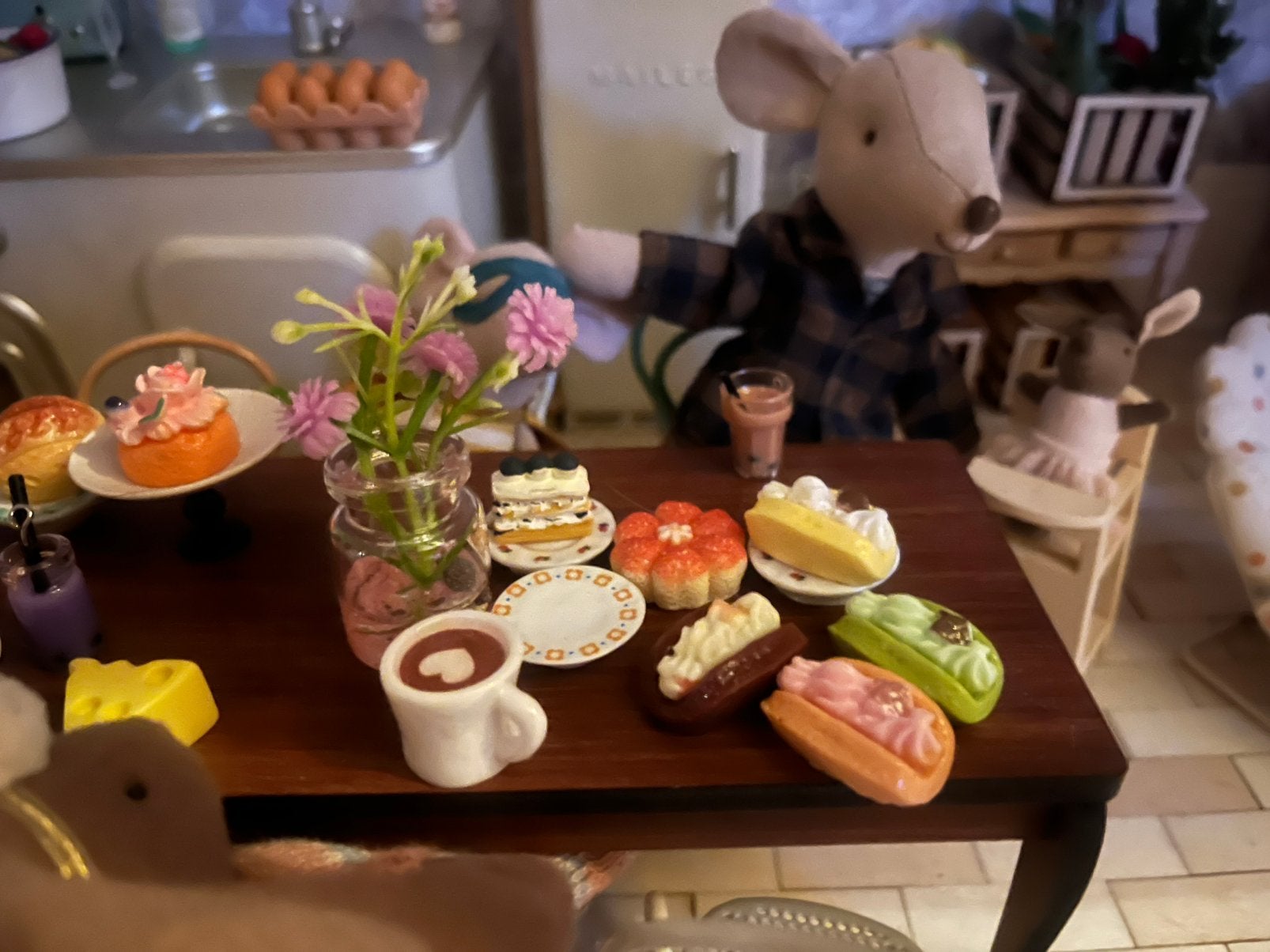 4 gebakjes poppen/ maileg huis  incl verzenden, Ophalen, Nieuw, Poppenhuis
