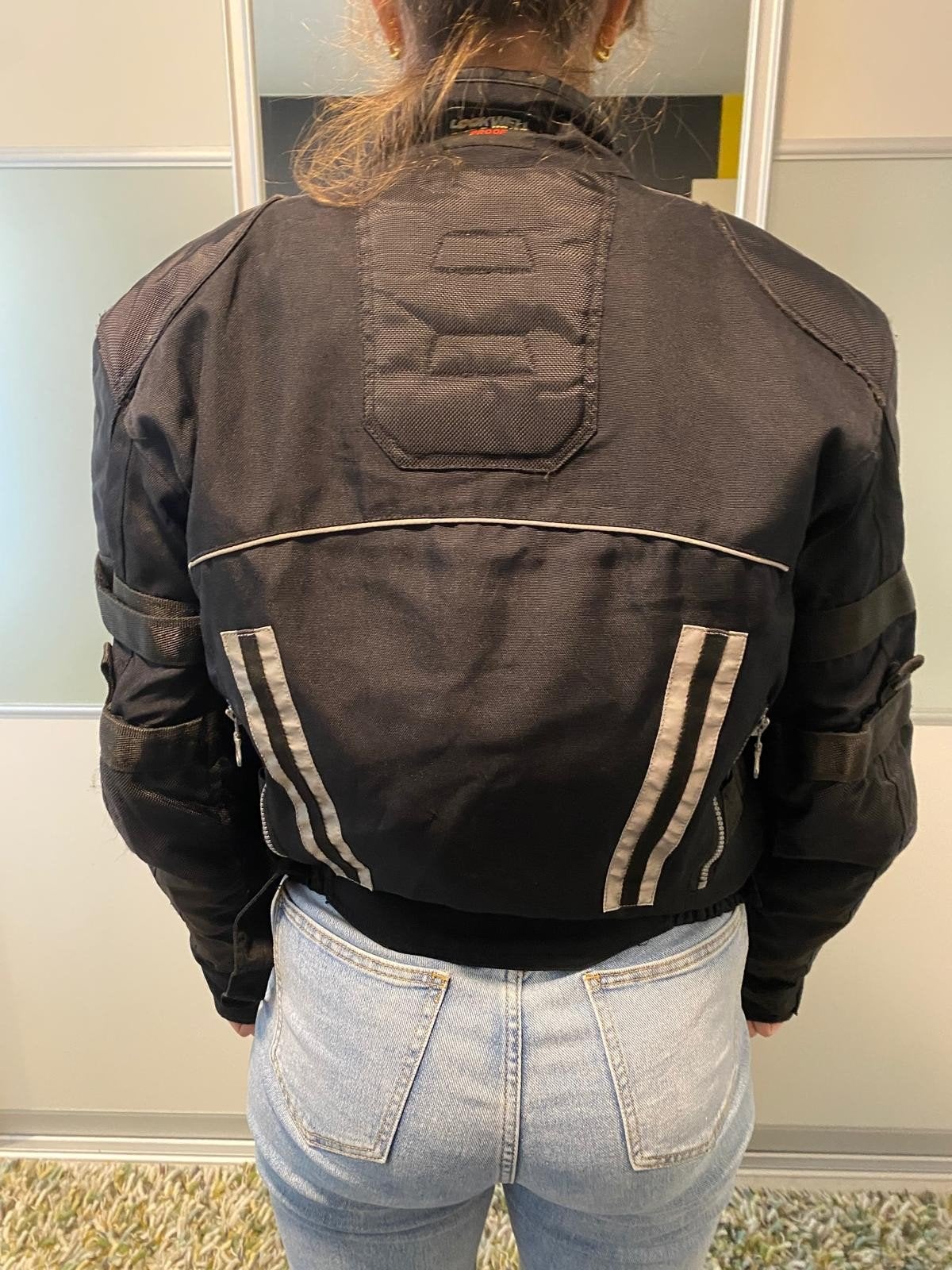 Lookwell Motorjas Textiel Zwart Maat S, Motoren, Ophalen, Tweedehands, Dames, Jas | textiel