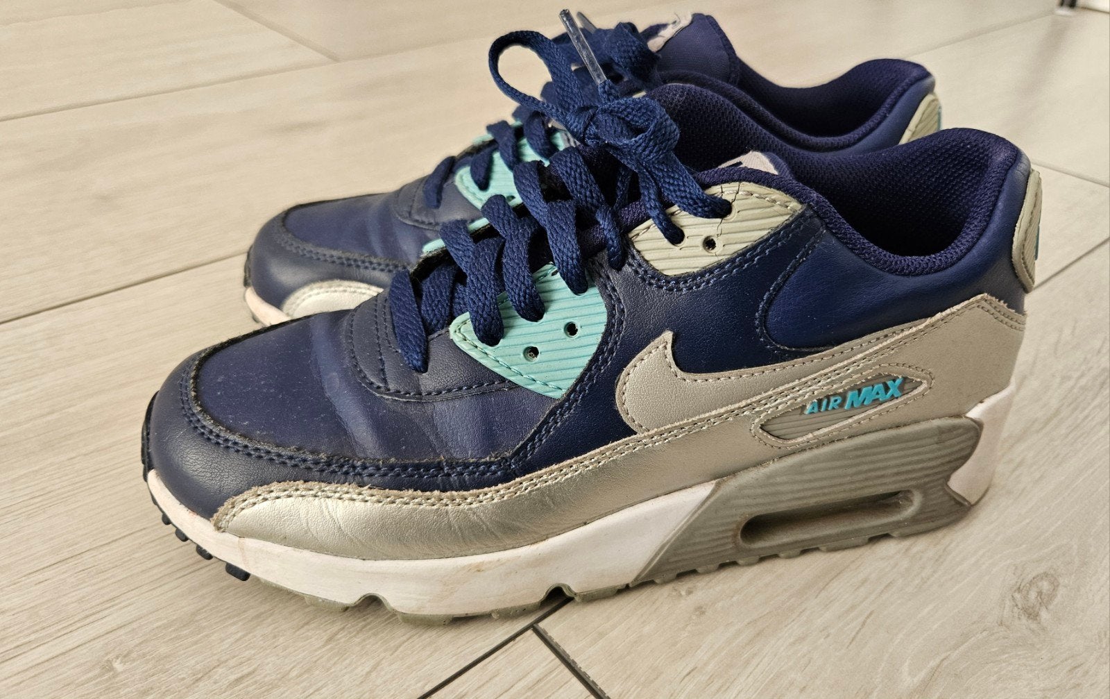Nike Air Max 90 Ltr (GS) 833376 403 Donkerblauw maat 38, Nike air max, Blauw, Ophalen of Verzenden, Sneakers of Gympen