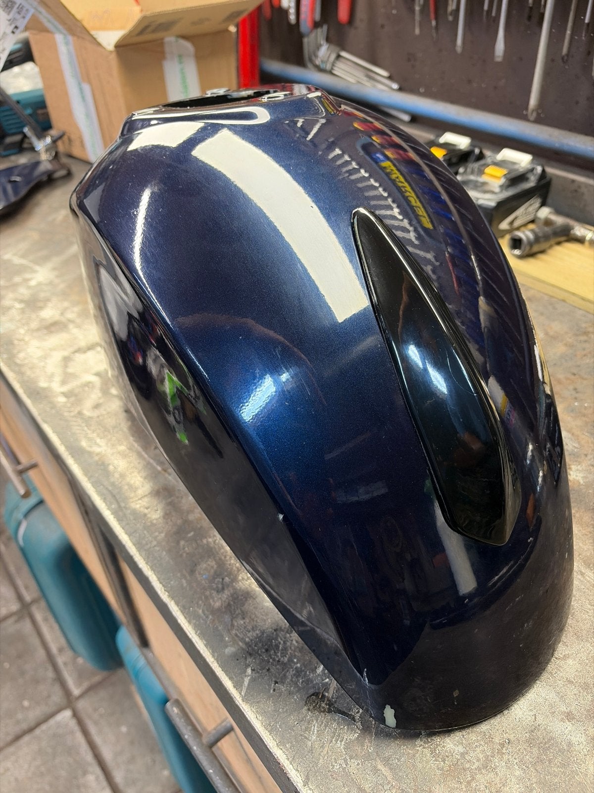Vespa Sprint Voorspatbord en Kapjes - Donkerblauw, Ophalen of Verzenden, Gebruikt, Kap, Vespa