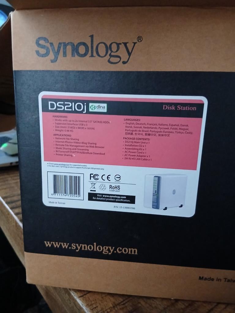 Synology Diskstation DS210j NAS 128MB 800MHz 2x Bay, Ophalen of Verzenden
