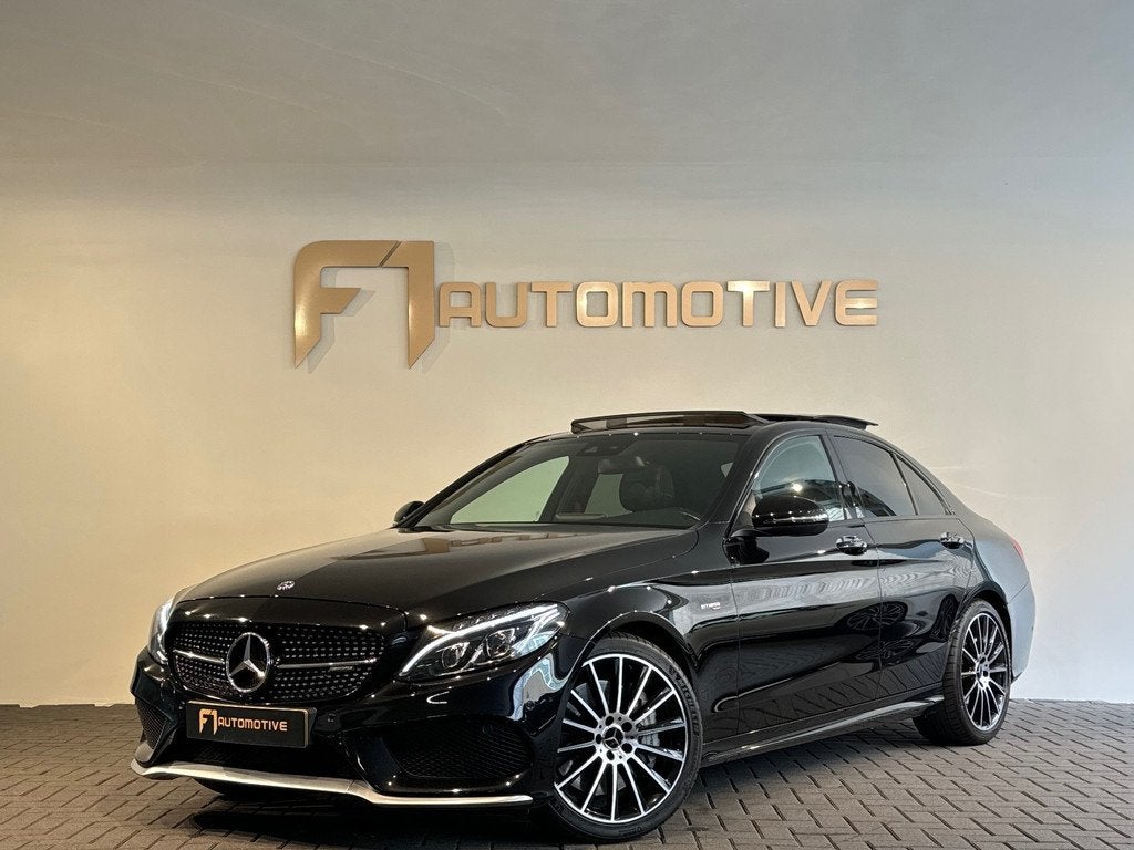 Mercedes-Benz C-klasse AMG 43 4MATIC Pano|Sportuitlaat|Night, Auto's, Mercedes-Benz, Bedrijf, Te koop, C-Klasse, 4x4, ABS, Achteruitrijcamera