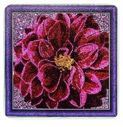 Diamond Painting Dahlia rond 30x30, Diamond painting, Nieuw, Meerkleurig, Kunststof