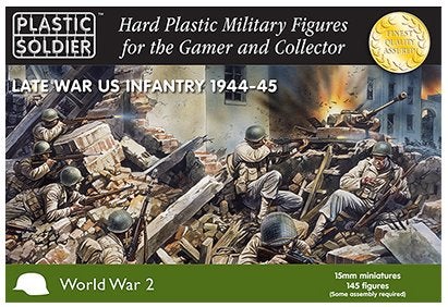 2x 15mm Late War US infantry 1944-45 PSC, Flames of War, Hobby en Vrije tijd, Ophalen of Verzenden, Zo goed als nieuw, Historisch