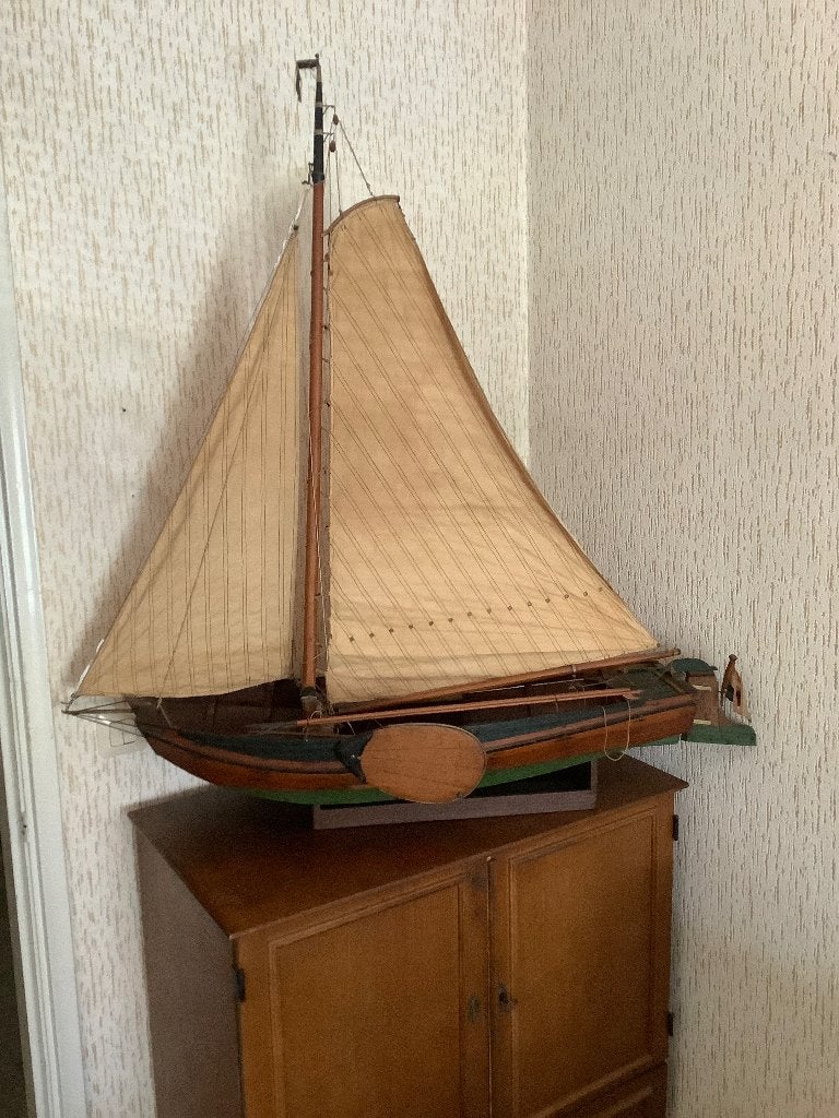 Model schip platbodem, Ophalen of Verzenden, Gebruikt
