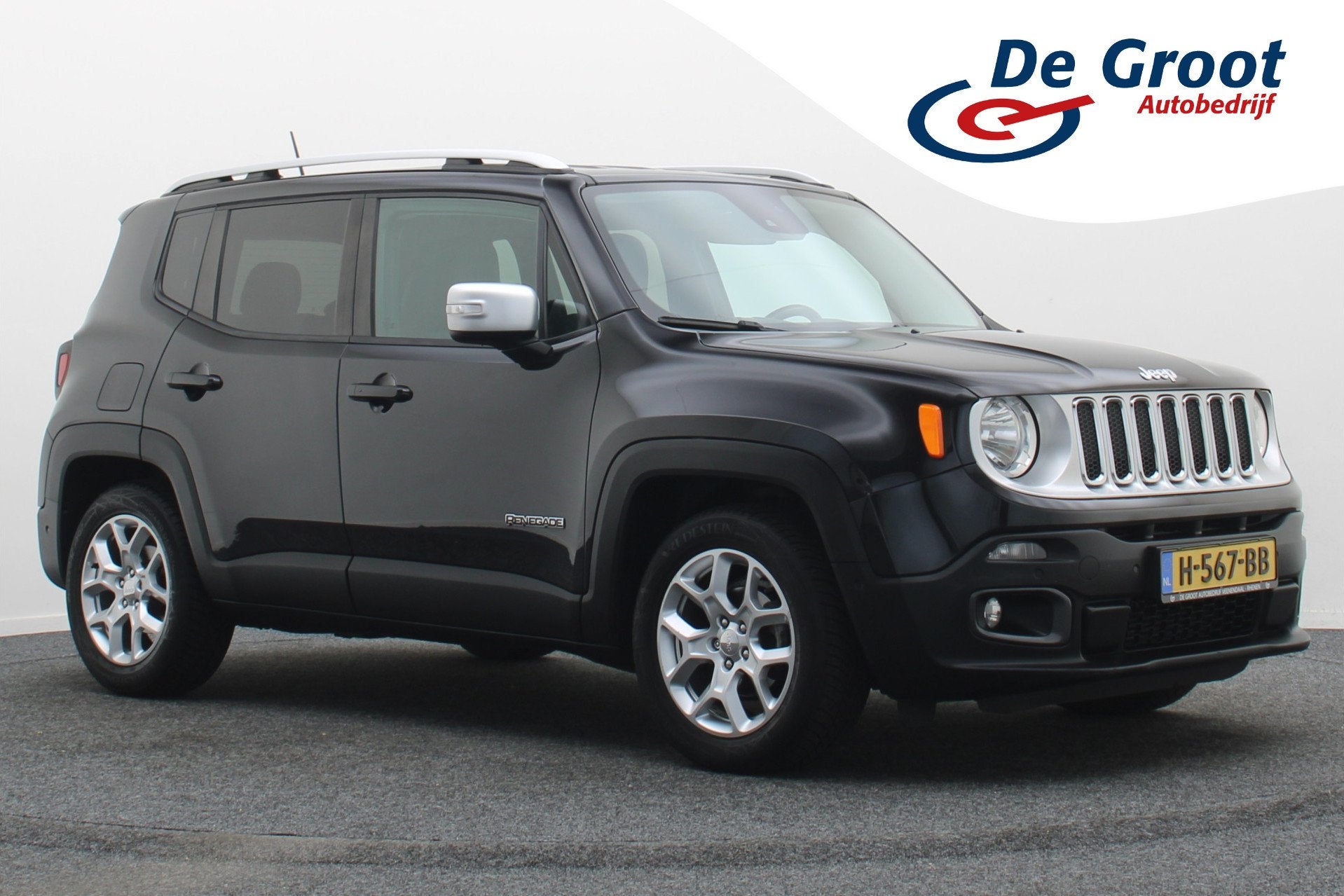 Jeep Renegade 1.4 MultiAir Limited Leer, Cruise, Climate, Ca, Auto's, Navigatiesysteem, Gebruikt, 4 cilinders, Zwart