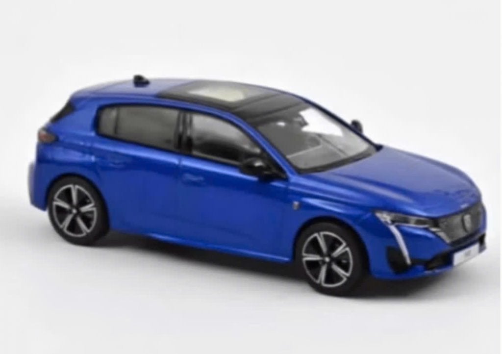 Peugeot 308 GT 2021 Vertigo Blauw 1:43 NOREV ref: 473933