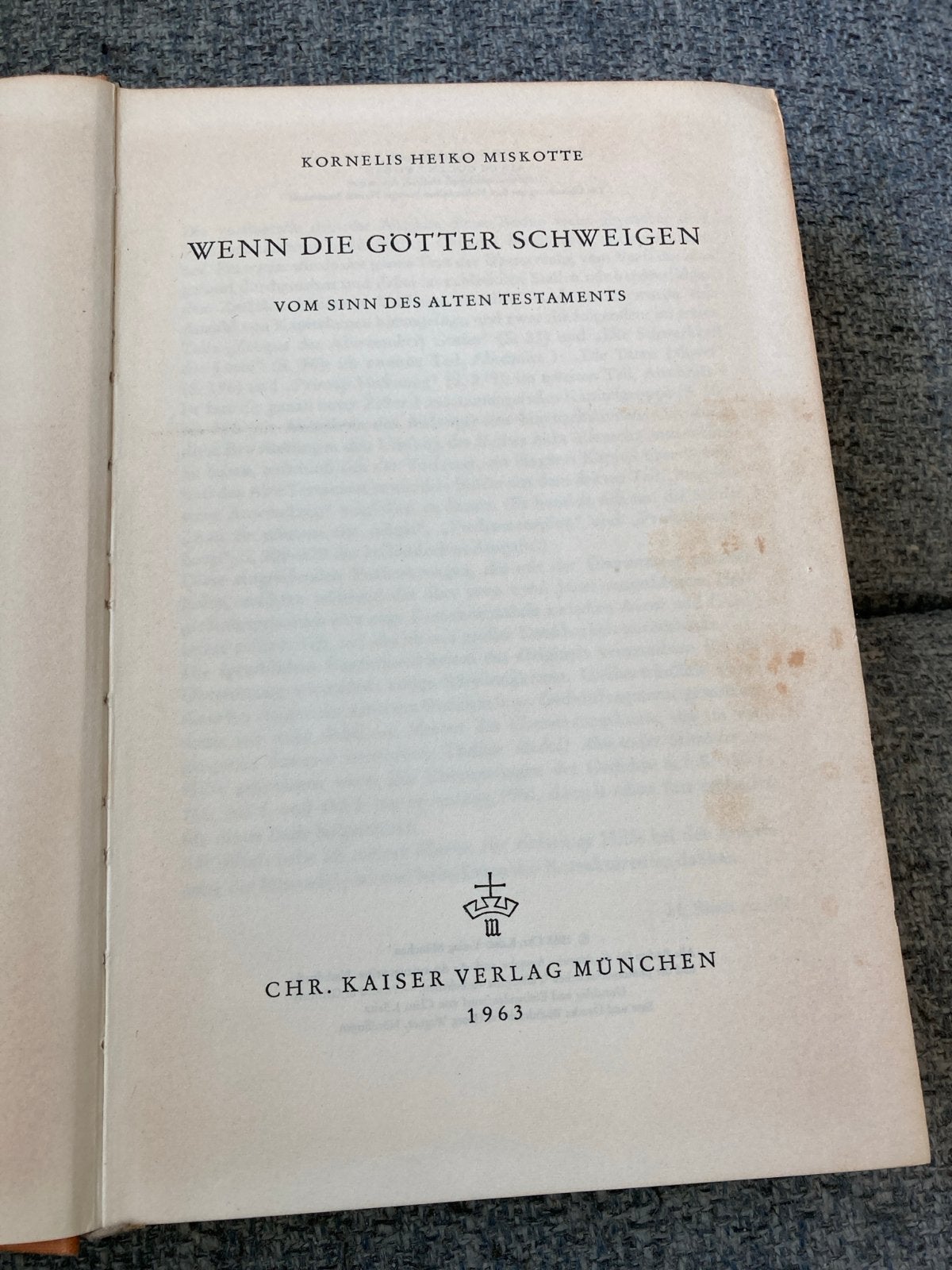 Wanneer de Goden Zwijgen - K.H. Miskotte (1963), Boeken, Ophalen of Verzenden, Gelezen, Christendom | Protestants