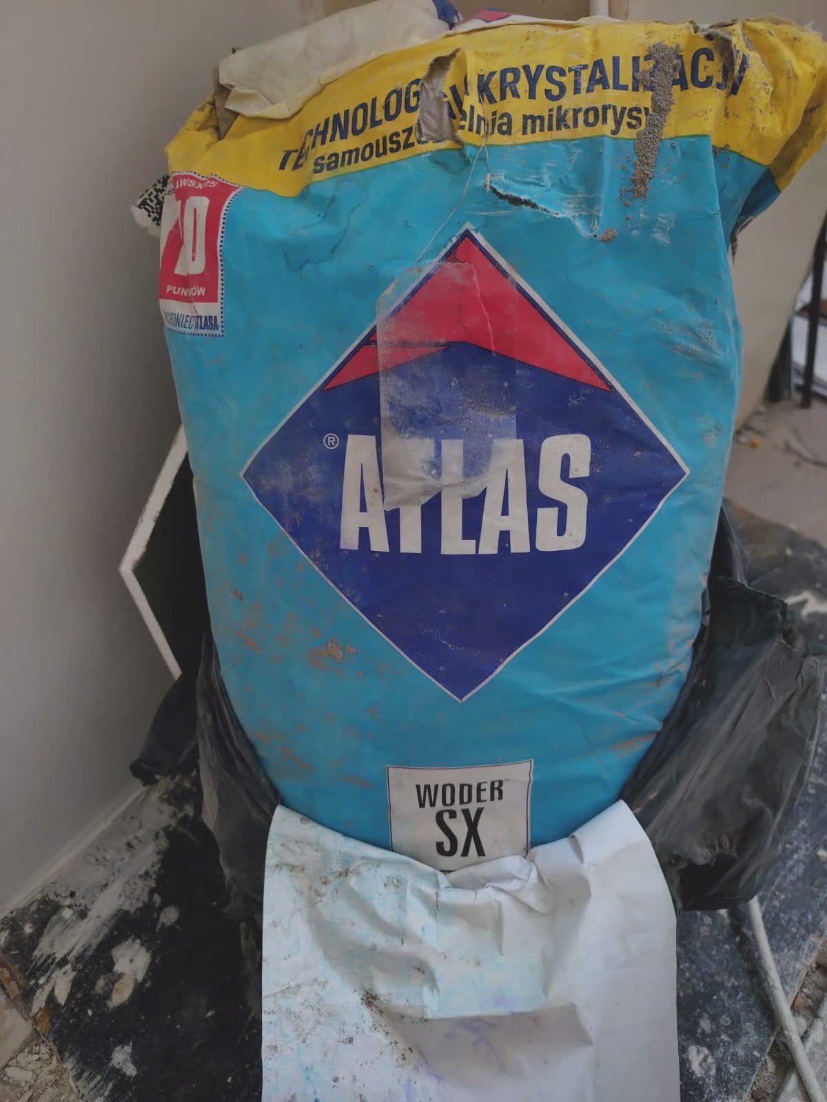 ATLAS WODER SX Vochtafdichtende mortel 25kg, Ophalen, Nieuw