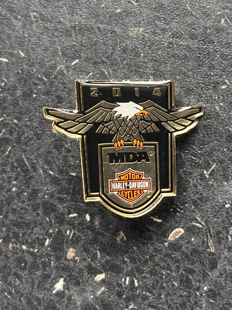 Harley Davidson HOG pin 2014 MDA, Ophalen of Verzenden, Zo goed als nieuw, Transport