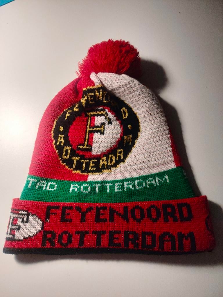 Vintage Feyenoord Muts Jaren '90 - Goede Staat, Ophalen of Verzenden, Zo goed als nieuw