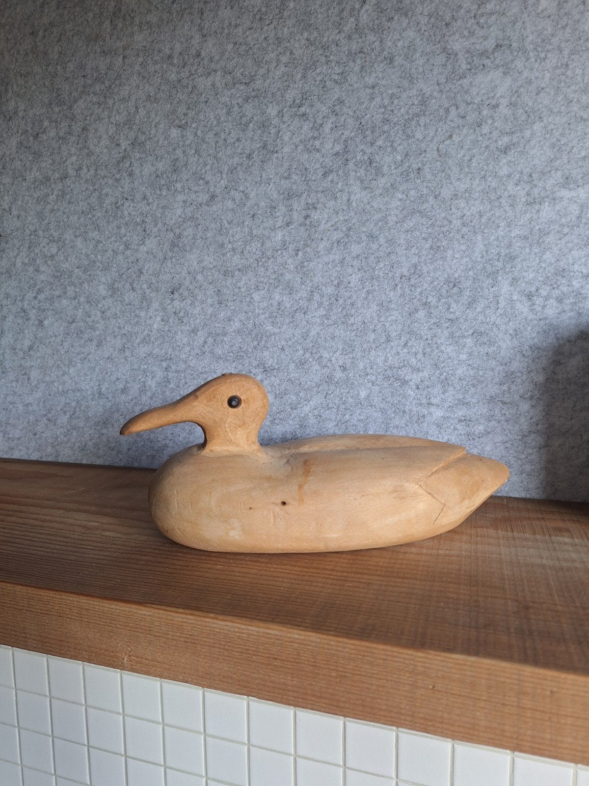 Houten decoratieve brocante lokeend voor jagers, Antiek en Kunst, Ophalen of Verzenden