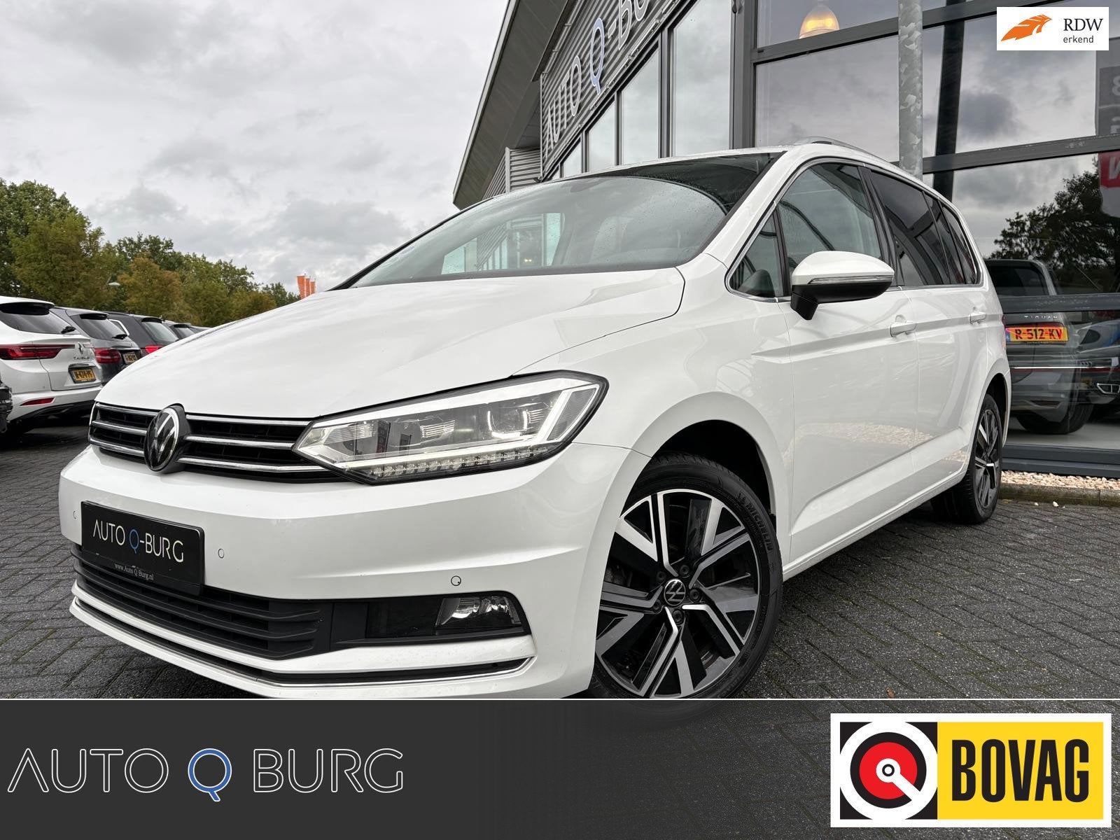 Volkswagen Touran 2.0 TDI Highline 7 Persoons | Panorama | E, Auto's, Gebruikt, Wit, Origineel Nederlands, Bedrijf