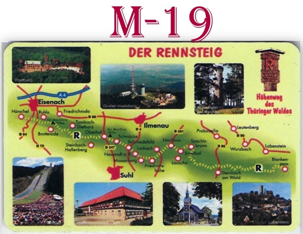 M19 Koelkastmagneet Der Rennsteig Duitsland, Ophalen of Verzenden, Zo goed als nieuw