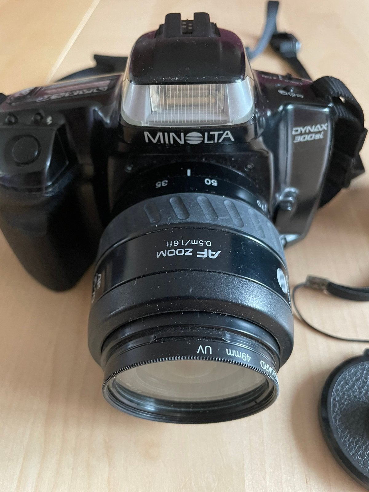 Minolta Dynax 300si Spiegelreflexcamera met AF Zoomlens, Audio, Tv en Foto, Fotocamera's Analoog, Ophalen of Verzenden, Gebruikt