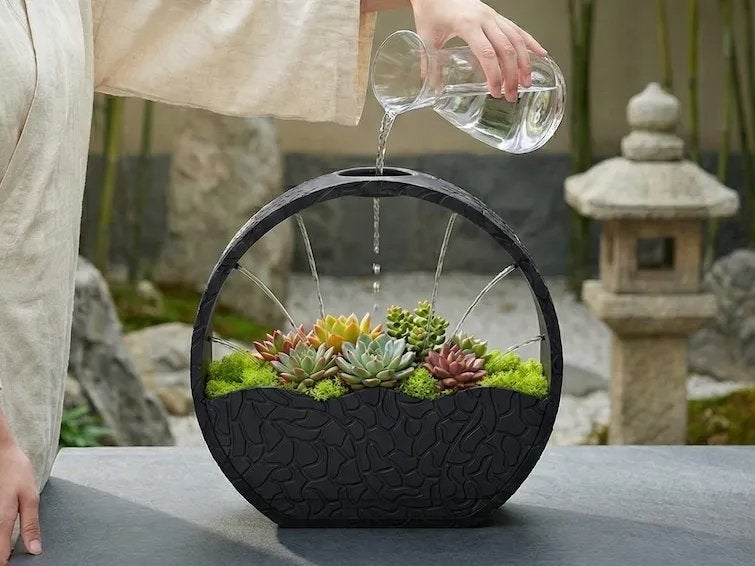 Zelfwaterende Plantenpot - Modern Design, Tuin en Terras, Bloembakken en Plantenbakken, Kunststof, Minder dan 30 cm, C, Minder dan 60 cm