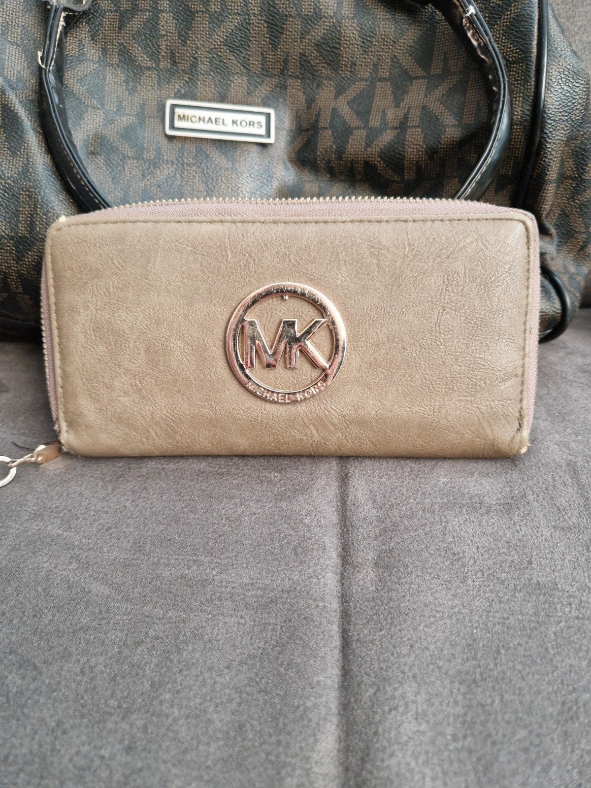 Michael Kors portemonnee beige (nep), Sieraden, Tassen en Uiterlijk, Gebruikt, Beige, Leer, Ophalen