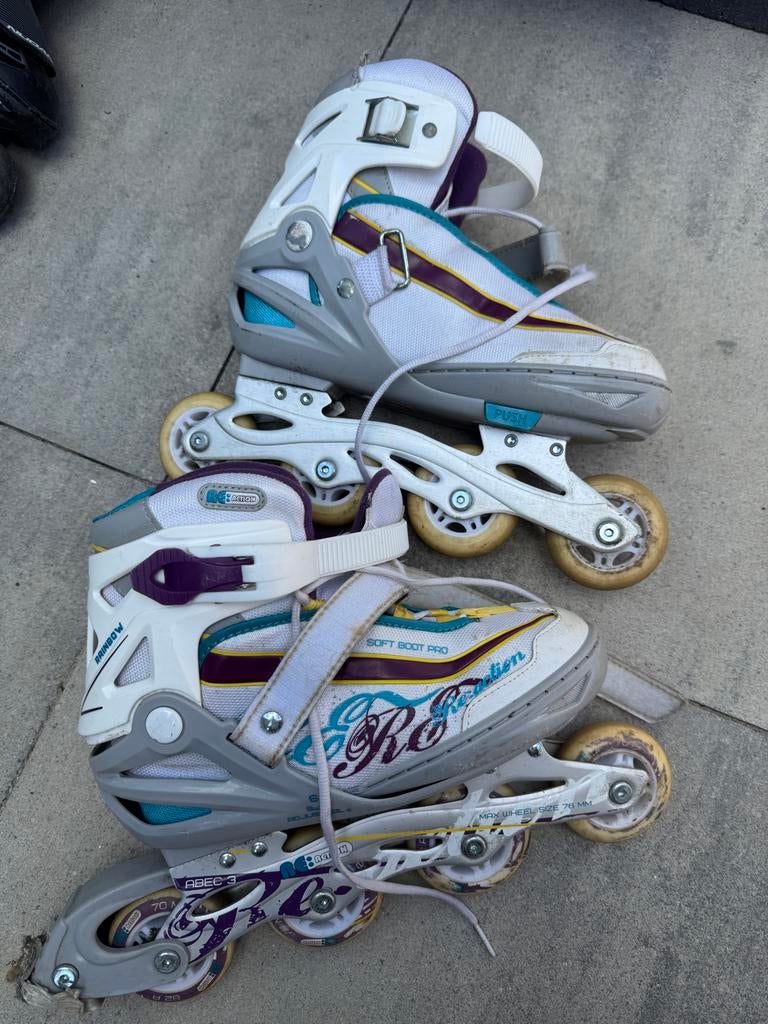 Verstelbare inline skates voor kinderen - Maat 34-37, Sport en Fitness, Skeelers, Ophalen of Verzenden, Gebruikt