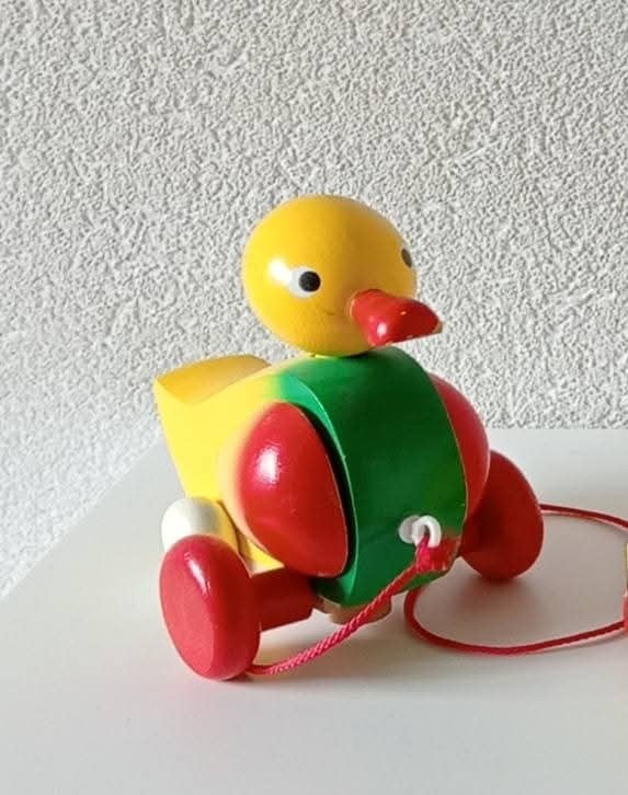 Houten trek Eend, Kinderen en Baby's, Ophalen of Verzenden, Zo goed als nieuw