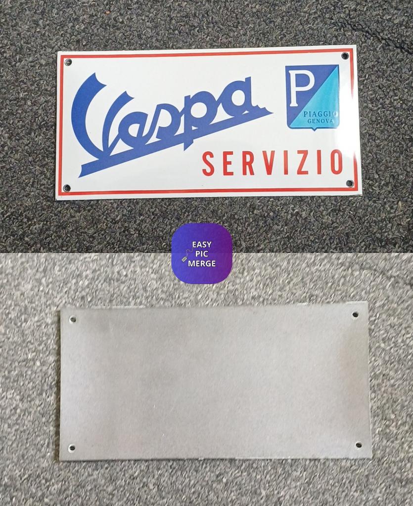 Vespa Servizio bombe emaille bord, Ophalen of Verzenden
