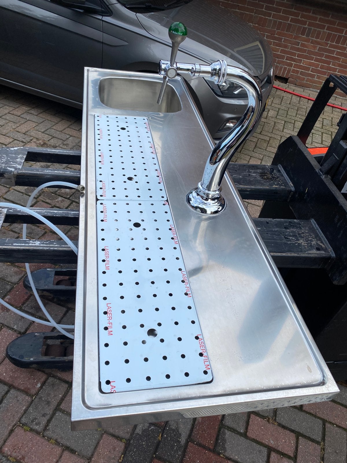 Tapblad spoelbak tapkraan barblad rvsbar tap biertap mancave, Almiverhuur@live.nl, Nieuw, Rvs, Veilingstraat