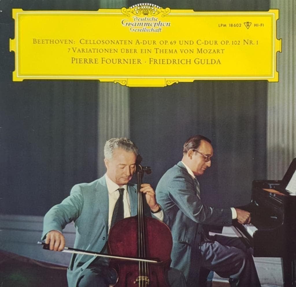 Beethoven Pierre Fournier Friedrich Gulda – Cellosonaten, Ophalen of Verzenden, Zo goed als nieuw, Orkest of Ballet, 12 inch