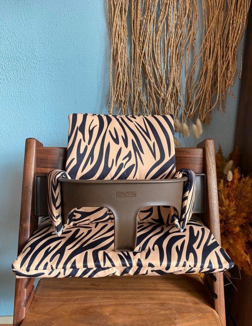 Tijger kussenset voor kinderstoel stokke tripp trapp, Ophalen of Verzenden, Nieuw, Meegroeistoel, Stoelverkleiner