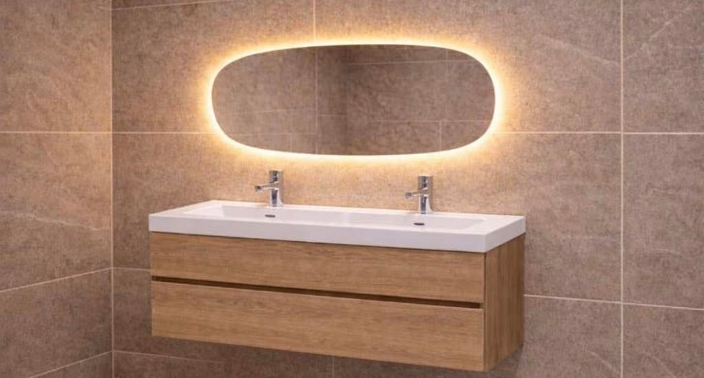 Badkamermeubel incl. Waskom en kraan 120 cm, Huis en Inrichting, Badkamer | Badkamermeubels, Ophalen, Gebruikt, 100 tot 150 cm