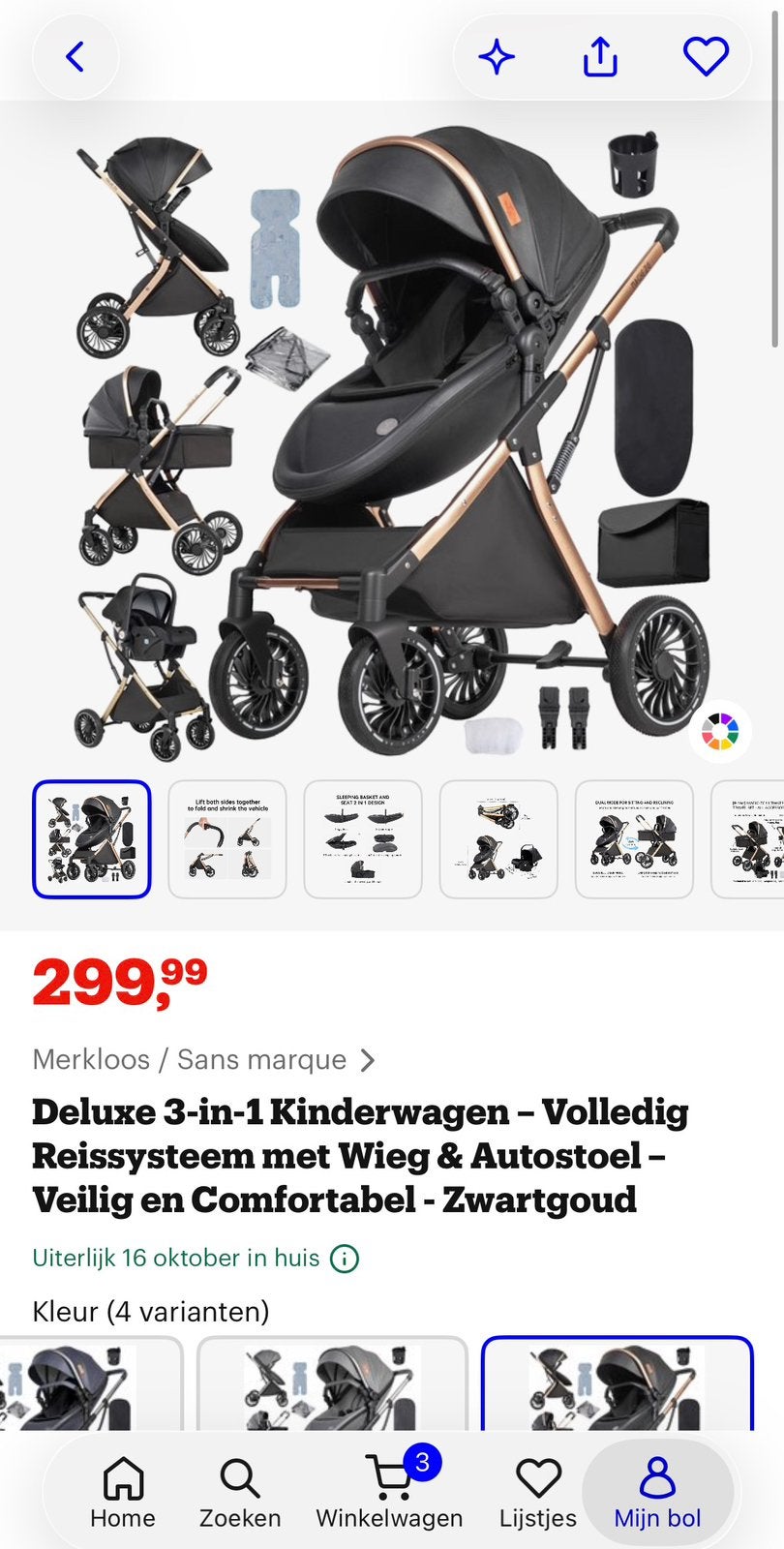 Foto 4 van NIEUWE kinderwagen 3 in 1