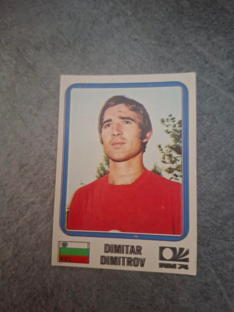 Panini sticker WK 74 München. Dimitar Dimitrov Bulgarije., Verzenden, Zo goed als nieuw, Sticker