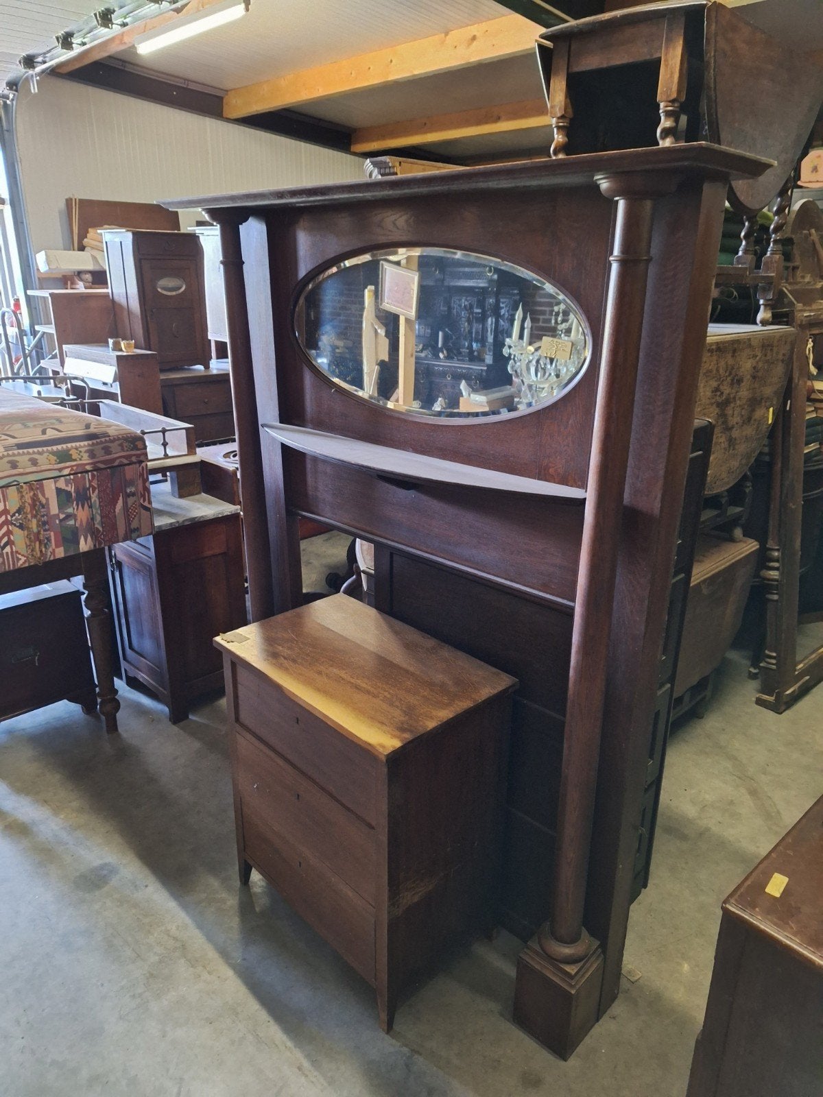 Schouw Buro dressoir hoekkast vitrine antieke meubels>2000st, Antiek en Kunst, Ophalen of Verzenden