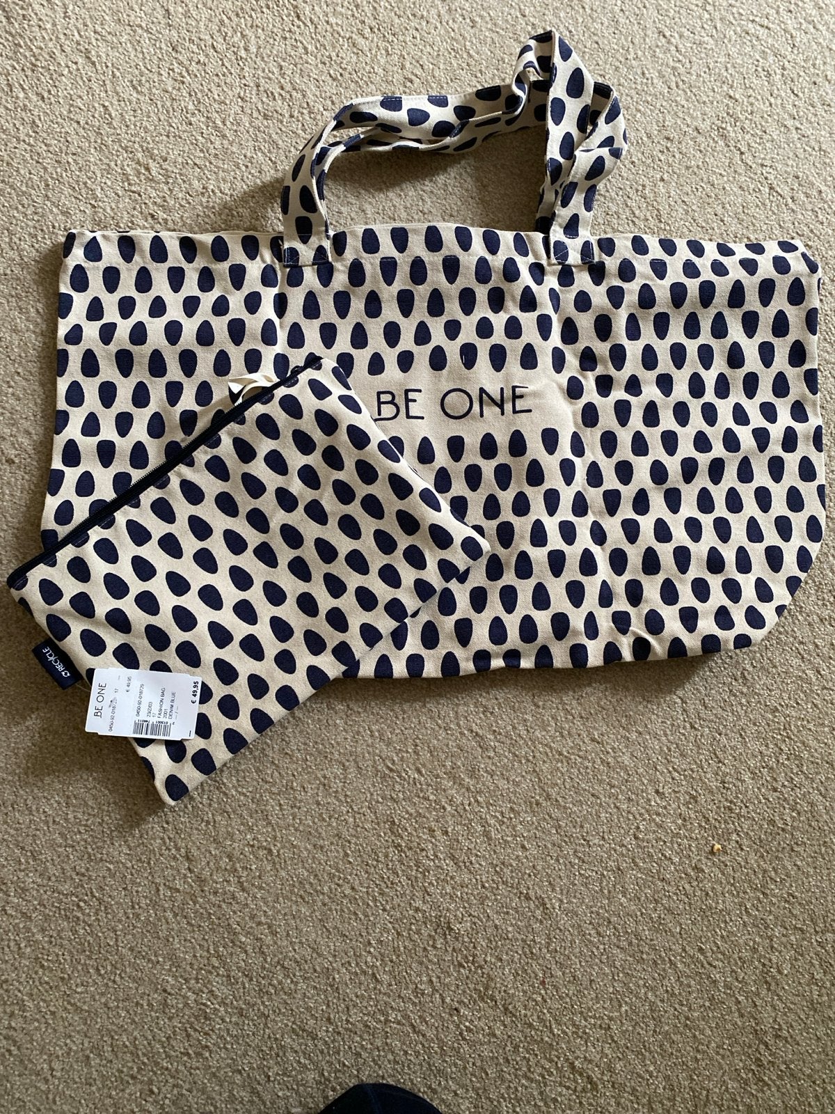 Be One Shopper en Clutch Set - Nieuw met prijskaartje, Ophalen of Verzenden, Nieuw, Blauw, Shopper