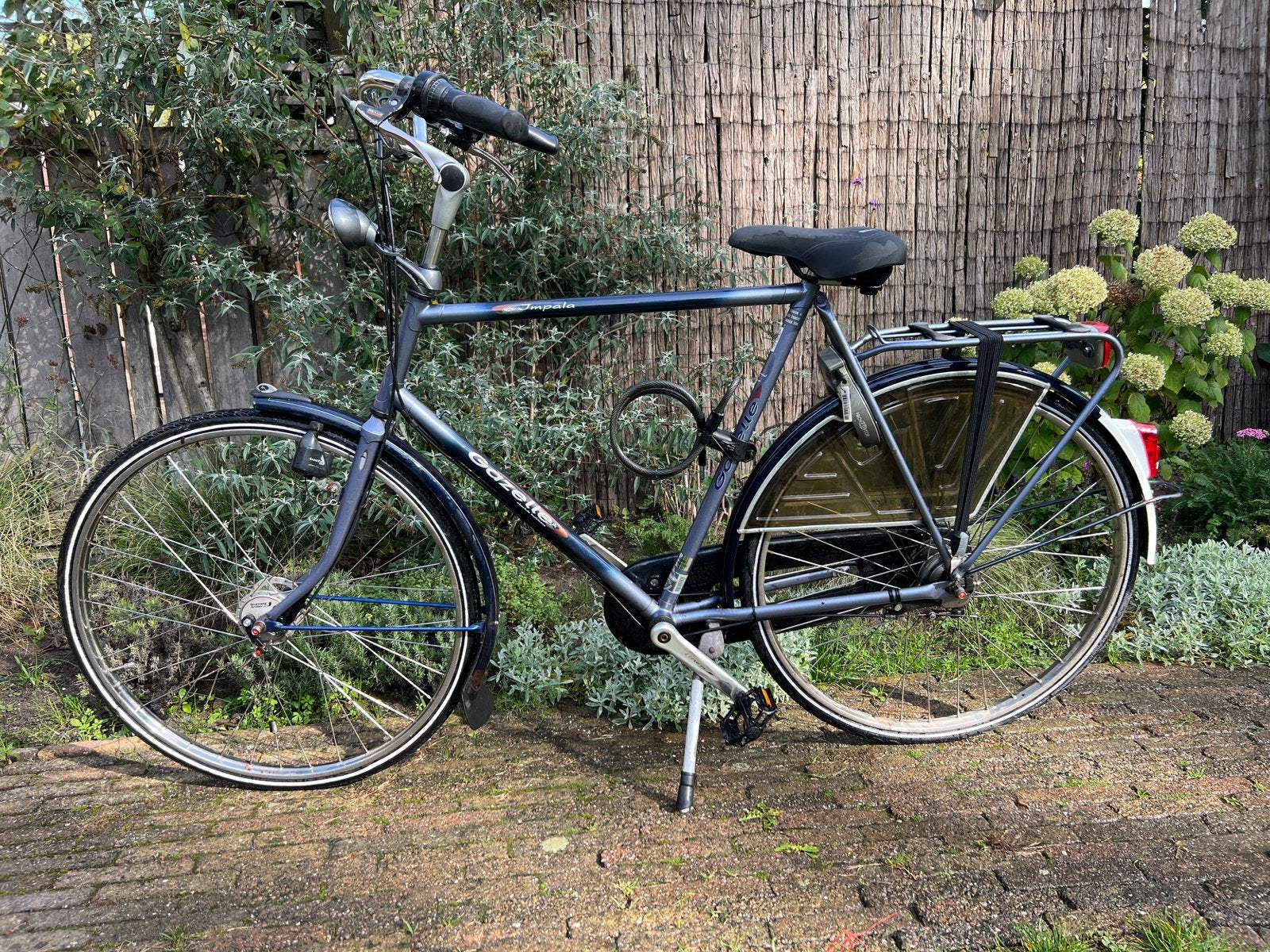 Gazelle Impala herenfiets donkerblauw met versnellingen, Fietsen en Brommers, Ophalen, Gebruikt, Gazelle, Versnellingen