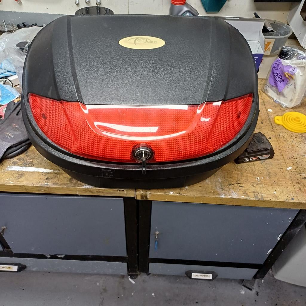 TecTake Topkoffer Scooter/Motorfiets - Zwart, Ophalen, Gebruikt