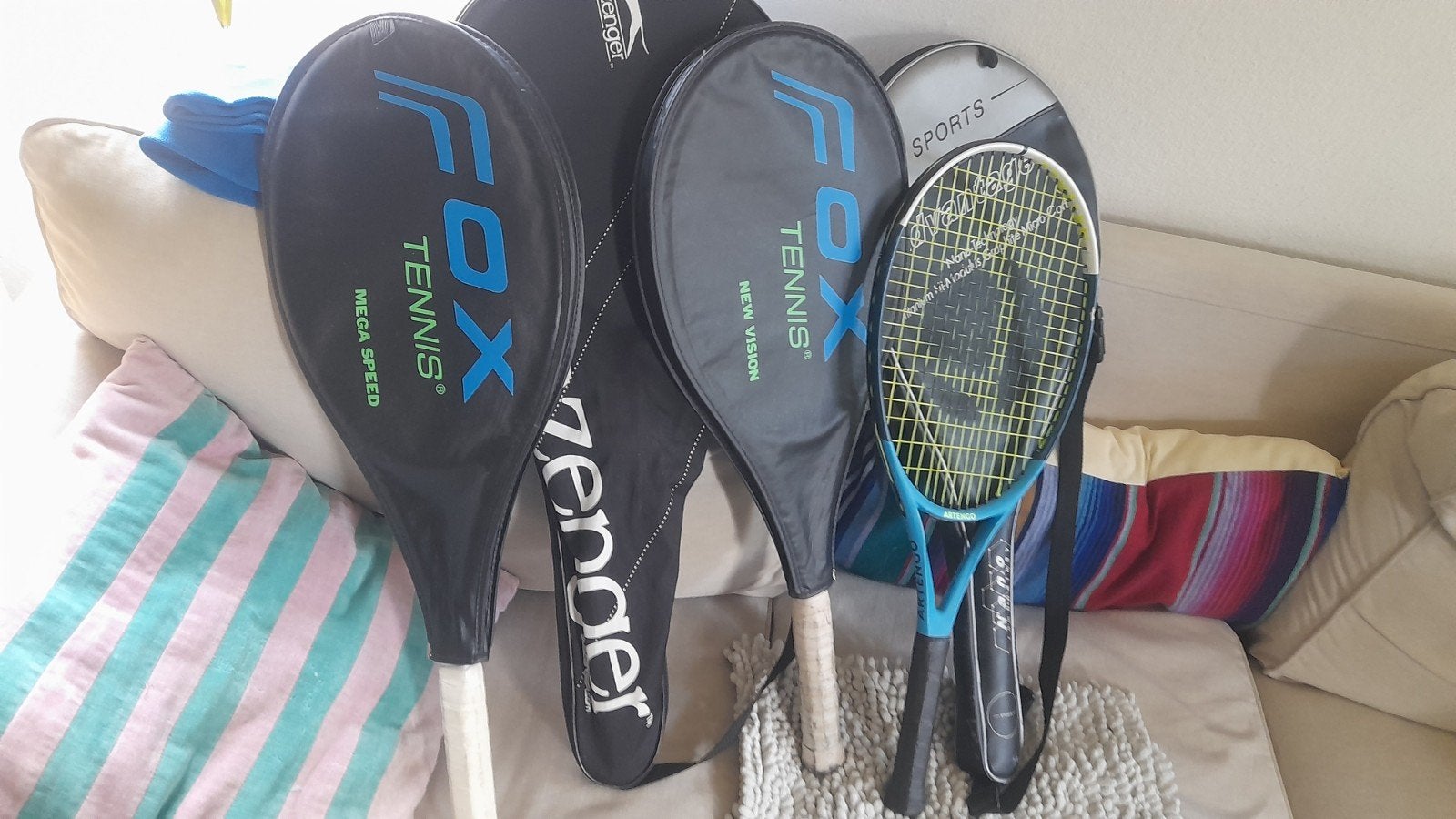 Tennisrackets set: 2x Fox Tennis, 1x Artengo Advantage, Sport en Fitness, Ophalen, Gebruikt, Racket, Overige merken
