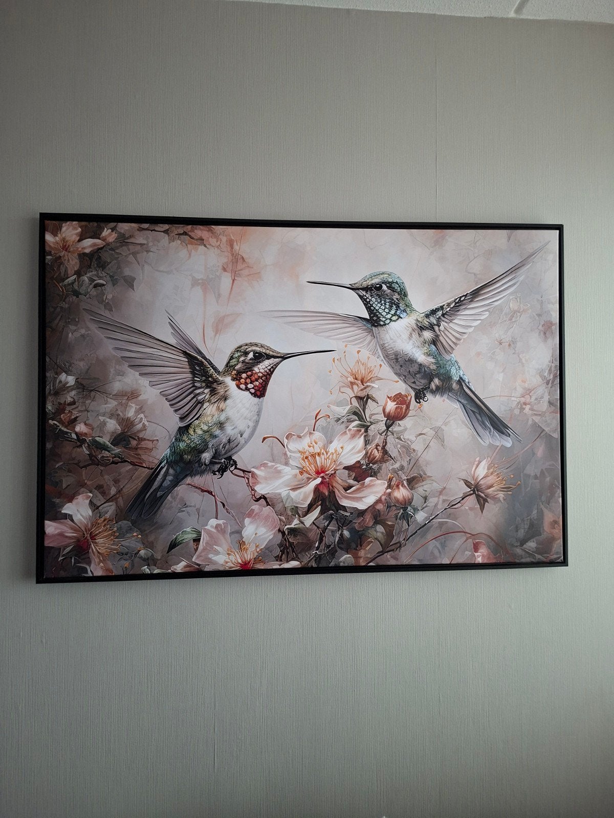 Canvas schilderij KOLIBRIE 120X80, Overige typen, Nieuw, Ophalen of Verzenden, 100 tot 125 cm