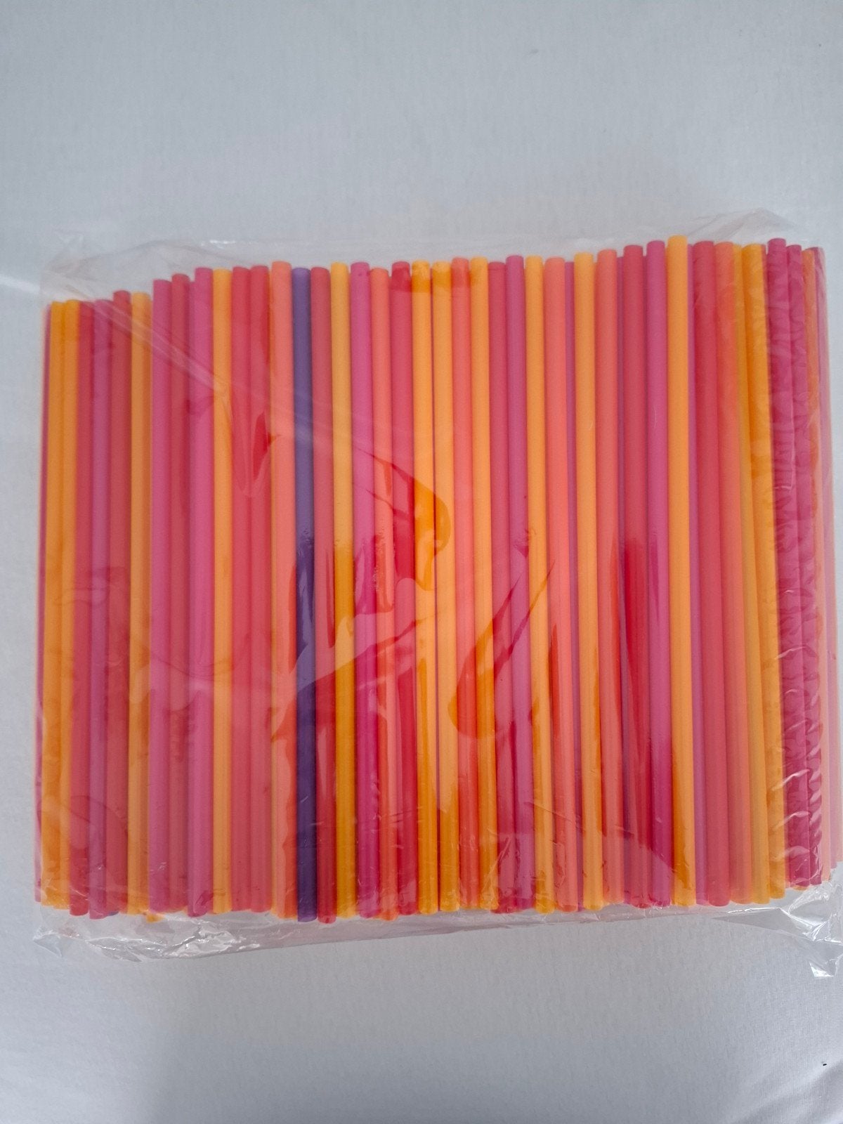 Gekleurde rietjes, plastic, +-200 stuks, Overige typen, Nieuw, Ophalen of Verzenden, Meerkleurig