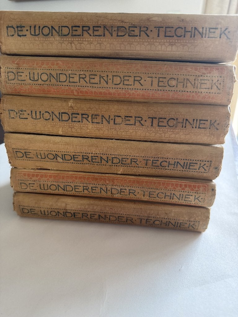 Wonderen der techniek Antieke boeken reeks 1906  6 compleet, Gelezen, Diverse auteurs, Ophalen of Verzenden, Overige onderwerpen