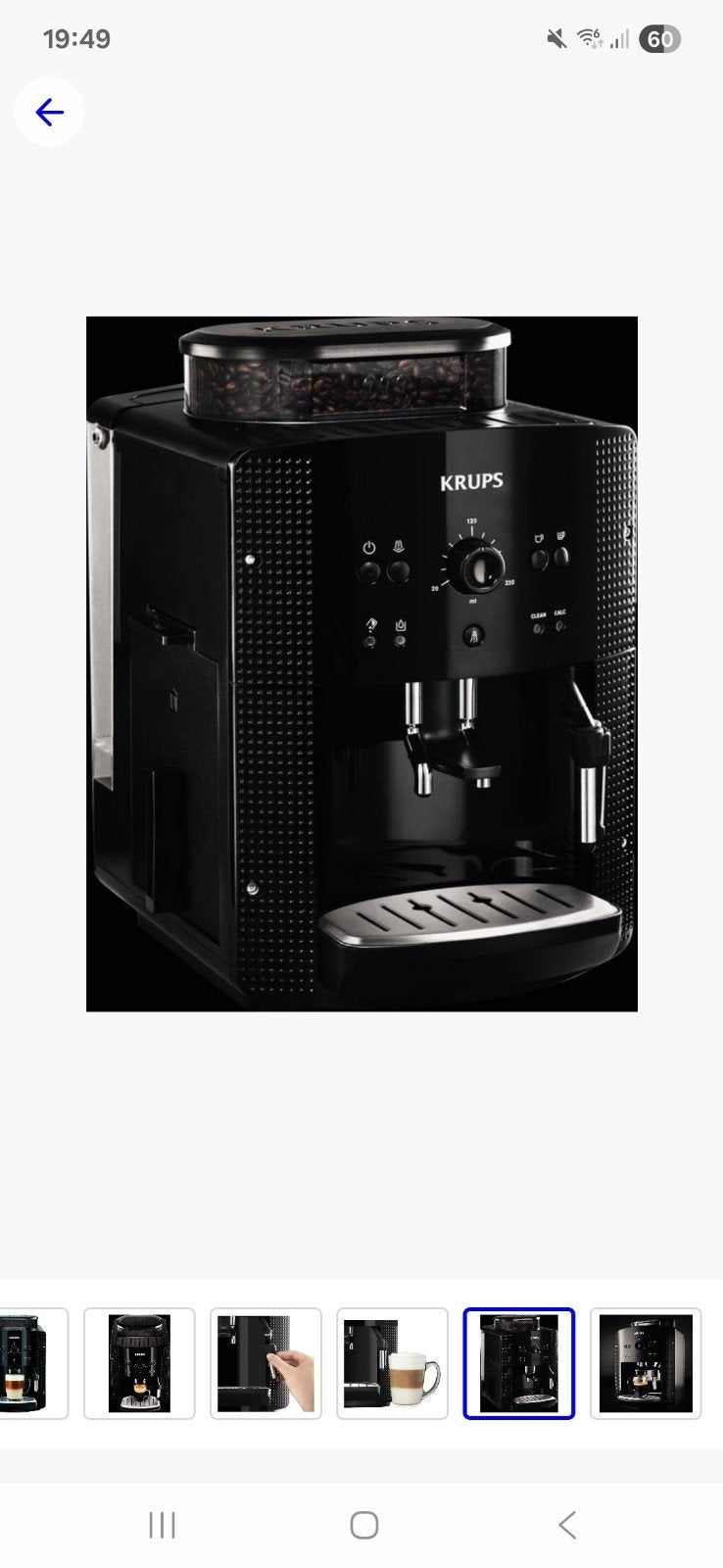 Krups Volautomaat Espressomachine - Zwart, Witgoed en Apparatuur, Ophalen, Afneembaar waterreservoir, Gebruikt, Espresso apparaat