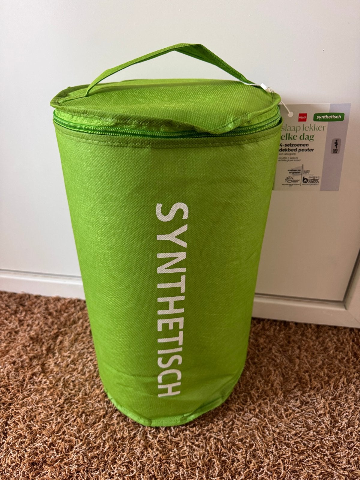 Hema 4-seizoenen dekbed peuter 120x150 anti-allergisch, Jongetje of Meisje, Wit, Peuterbed, Nieuw