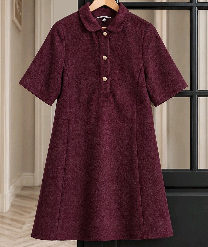 *NIEUW* Bordeaux rode bounce jurk, maat XS., H&M, Verzenden, Nieuw, Maat 34 (XS) of kleiner