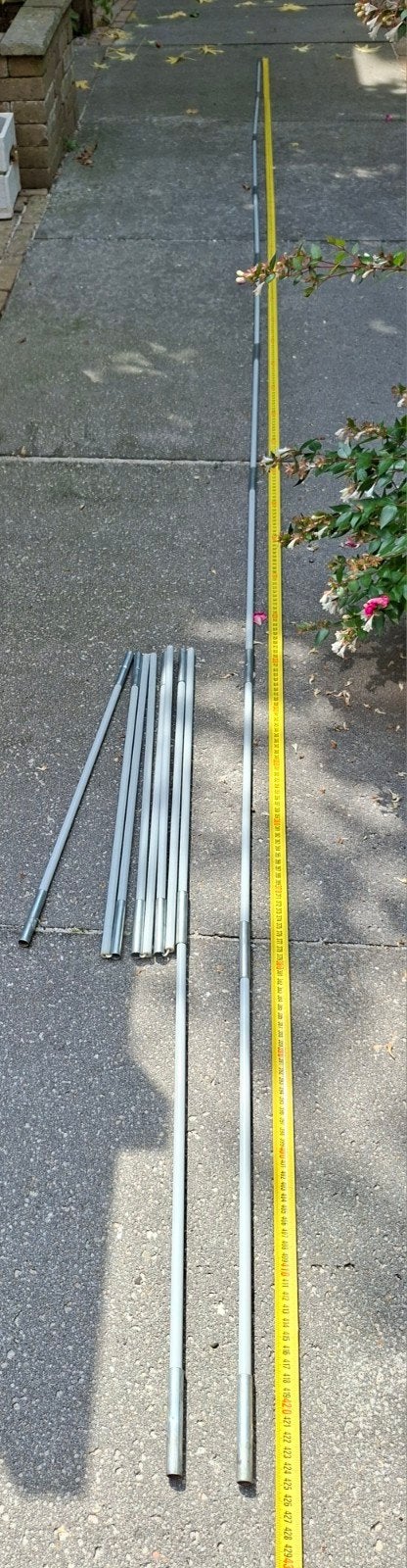Tentenstokken set - 4,25 meter lang, Ophalen of Verzenden, Gebruikt