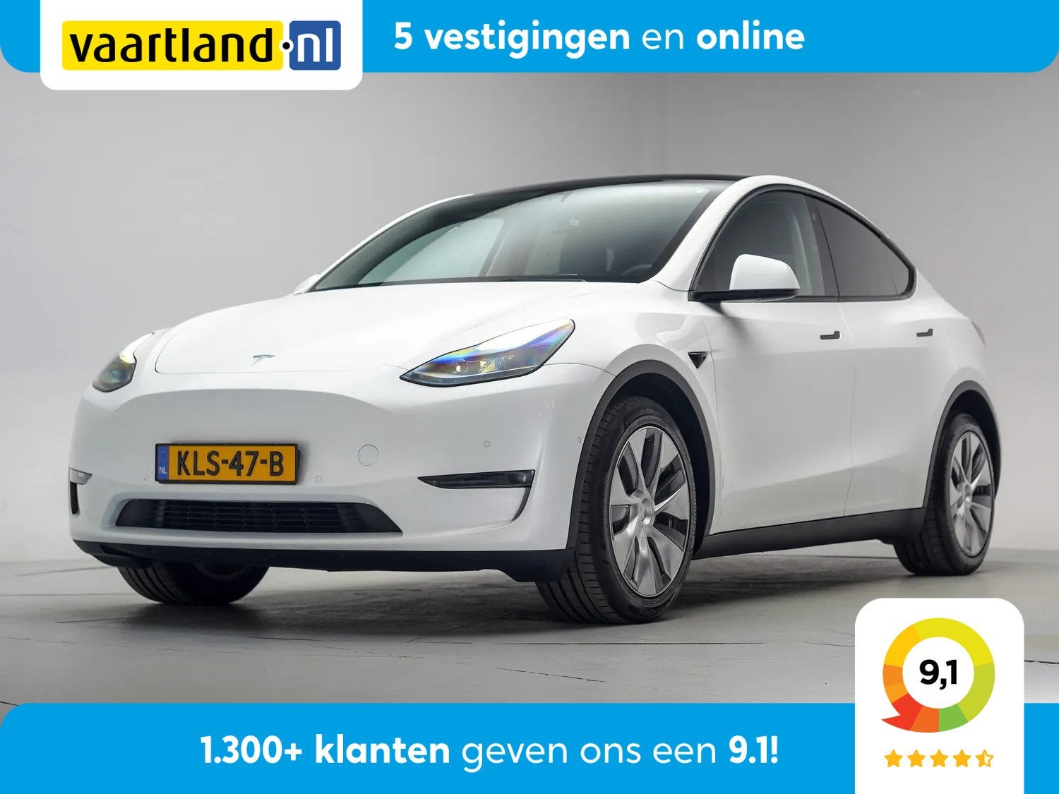 Tesla Model Y Long Range AWD [ Panoramadak Camera Leder, Automaat, 0 cilinders, Wit, Leder