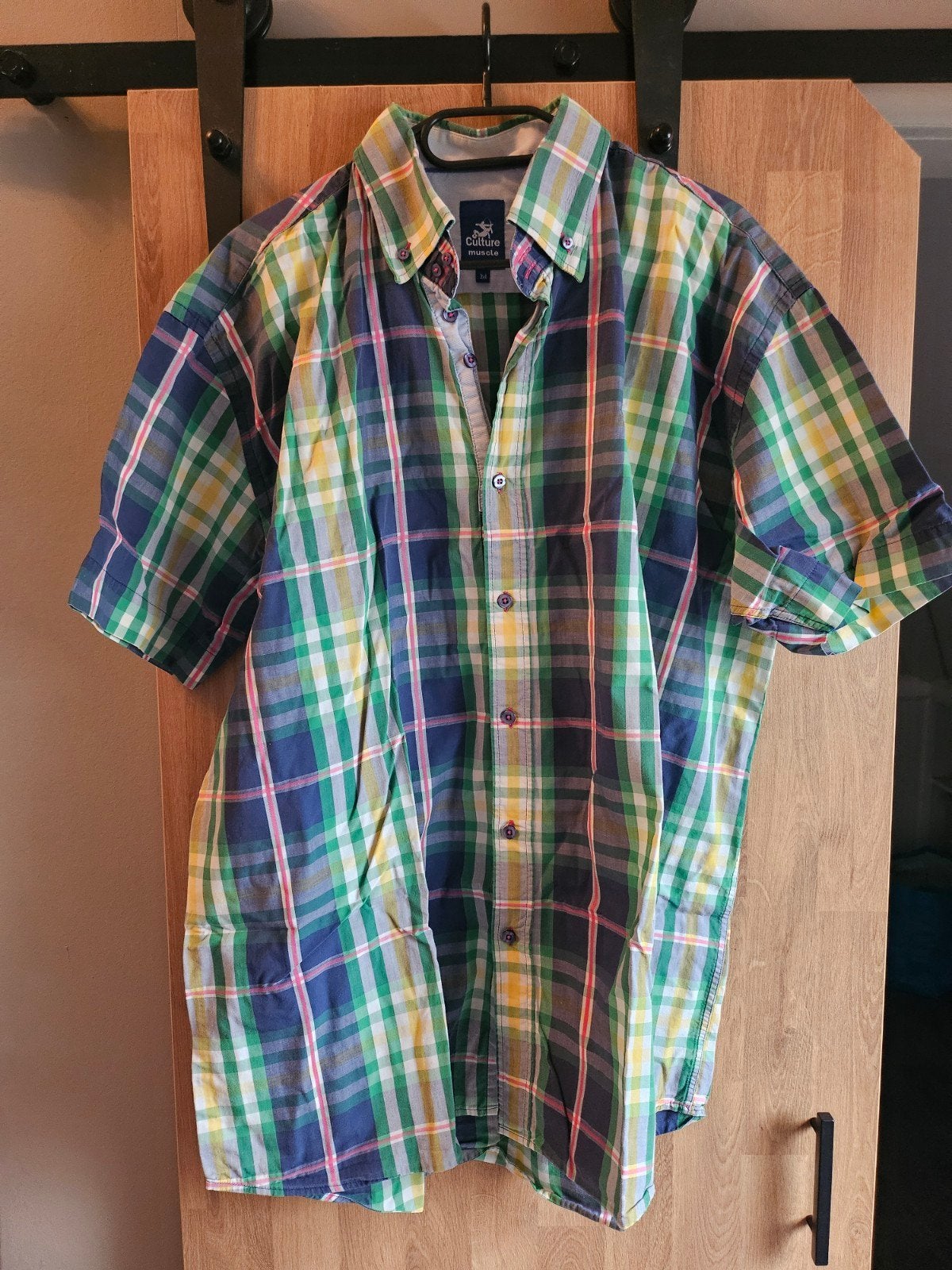 Culture Muscle geruit overhemd - Maat 3XL, Kleding | Heren, Meerkleurig, Ophalen of Verzenden, Zo goed als nieuw, Culture Muscle